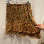 Adrienne Vittadini Flirty vintage 90’s luxury silk ruffle pull on mini skirt sheer lined Saks Photo 7