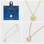 NWT! Beloved + Inspired 14K Gold Dipped 'Capricorn' Disc with Stones Necklace Photo 1