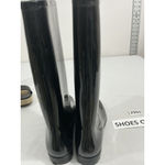 Time & Tru Womans Size 8 Pull On Black Rubber Tall Rain Boots NWOT Photo 4