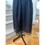 Vintage Black Lace Drop Waist Puffed Sleeve Dress Romantic Victorian Milk Maid Photo 6