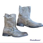 Vintage Foundry Boot Company Brown Suede Moto Booties Boots size 7 Photo 5