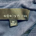 Adelyn Rae  Navy Blue Black Lace Inset Racerback High Neck Bodycon Mini Dress M Photo 2