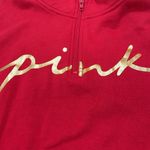 PINK - Victoria's Secret VICTORIA'S SECRET PINK FLEECE QUARTER-ZIP Red Sweater size large Photo 4
