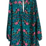 Show Me Your Mumu Teal Floral "Baby Buds" Donna Michelle Tunic Dress/Top Photo 2