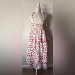 Crystal Doll Cherry and Strawberries Smock Tier Tie Shoulder Midi Dress Photo 6