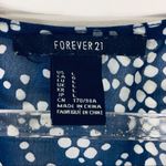 Forever 21 Polka Dot Sheer Blue Blouse Photo 4