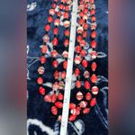 Vintage Uganda Paper Beads Multi Strand Necklace 24” Red Photo 7