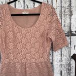 Maison Jules  pink & gold lace fit and flare dress Photo 2