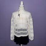 EXPRESS NWT White Skimming Mesh Pleated Mock Neck Balloon Sleeve Top Photo 8