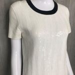 Michael Kors  sequin short sleeve dress w/ black trim Christmas wedding formal ca Photo 1