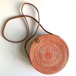 Round Basket Crossbody Bag Orange Photo 0