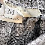 Bryn Walker Linen Straight Leg Pull On Comfort Wide Leg Cropped Pants Blue Sz M Photo 6