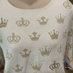 Charter Club  Cream and Gold Crown Sweater Photo 2