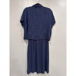CAbi VTG  Carol Anderson California Navy Blue Textured Rayon Dress Suit Size 10 Photo 6