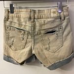 ZC0 Thrashed Bleach Destroy Roll Jean Shorts 0 Grunge Festival Y2K Punk Rocker Blue Photo 1