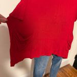New Direction New Directions Red Cowl Neck Tunic Top  Photo 2