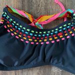 SO  Multicolor Strappy Ribbon Back Bikini Top Size Medium Photo 2