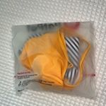 Swimsuit One Piece Womens Small Boutique Yellow Black Stripes V Neck Swim A1 Photo 1