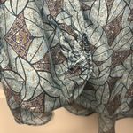 Ramy Brook Ramy Brooke Top Multicolor Geometric Satin Balloon Sleeve Blue Blouse Size Small Photo 7