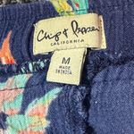 Chip & Pepper  Womens Shorts M Navy Lightweight Elastic Waist Parrot Print Photo 2