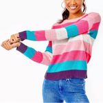 Lilly Pulitzer  Amala Sweater Striped Crew Neck Wool Blend Size M Photo 0