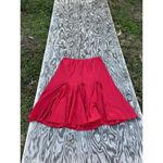 Allison Taylor Womens‎ Skirt Sz Medium Dark Red Flair Fairy Ruffled Fall Spring Photo 2