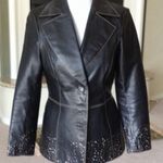 Classiques Black Leather Jacket From Nordstrom Size 4 Photo 0