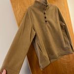 J.Crew Womens Pullover Sweater Button Front Camel Sherpa Tunic NWT Size Large Photo 4