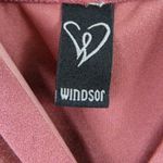 Windsor  Stunning Beauty Ruched Mini Dress Pink Satin Sexy Cocktail Dress Medium Photo 4