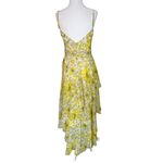 Badgley Mischka  Womens Floral Print Dress in Yellow 0 Long Gown Maxi Photo 5