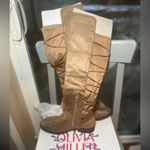 Light Brown Strappy Back Knee High Boots Tan Size 7.5 Photo 6