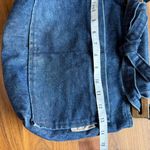 Denim shoulder Bag‎ with Wooden closure Blue Photo 8