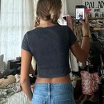 Grey V Neck T Shirt Gray Photo 1