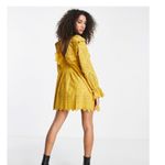 Topshop NWT broderie ruffle neck chuck on dress in yellow Photo 3