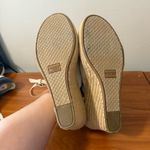 Toms Monica Espadrille Wedge Canvas Peep Toe Slingback Sandal Natural Oxford 10 Photo 5