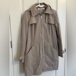 Kenneth Cole New York Quilted Tan Trench Coat Size Large Photo 3