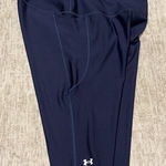 Under Armour 1X  Leggings Navy Blue Womens Compression Heat gear Capri Photo 0