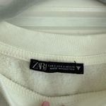 ZARA  Cream Crewneck Sweatshirt Size Small Photo 3