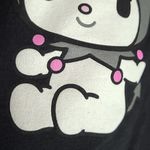 Hot Topic KUROMI BY SANRIO BLACK PINK 00 JERSEY STYLE GRAPHIC BOXY TEE  MEDIUM Photo 4