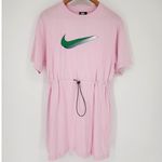 Nike Pink Swoosh Drawstring Waist Dress Women’s Size: Medium Photo 1