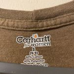 Carhartt  For Women Tan Long Sleeve V-Neck T-Shirt Classic Car‎ Size Small Photo 3