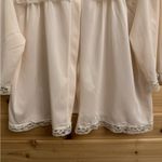 Vintage Lacey Coquette Petal Pink Sz Medium Button Front Lightweight Bed Jacket Photo 4