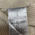 Banana Republic Women's Cream Rib Knit Square Neck Long Sleeve Sweater Top Sz L Photo 3