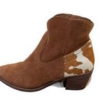 Dolce Vita Senica Suede Western Ankle Boot Bootie Cow Hair Women's Size 9 Brown Photo 0