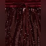 ZARA  Burgundy High Waist Sequin Shorts Medium Length Size XS NEW Photo 2