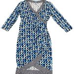 J. McLaughlin  Catalina Cloth Blythe Faux Wrap Long Sleeve Dress size Small Photo 3