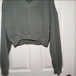 Aerie Offline by Woman’s Small Cropped Green V-Neck Sweatshirt Photo 4