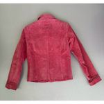 Coldwater Creek ‎ Women's XS Pink Suede Leather Jacket  Braided Detail Photo 3