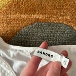 Sandro NWT  White Short Sleeve Button Down Mini Dress US Size 0 / XS Photo 2