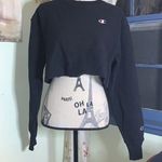 Champion Heavy Black  Crop Sweatshirt S Photo 0